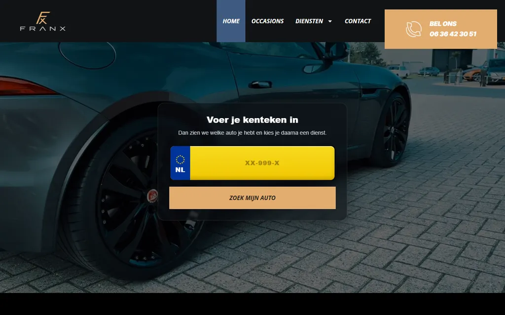Homepage van franxautomotive.nl