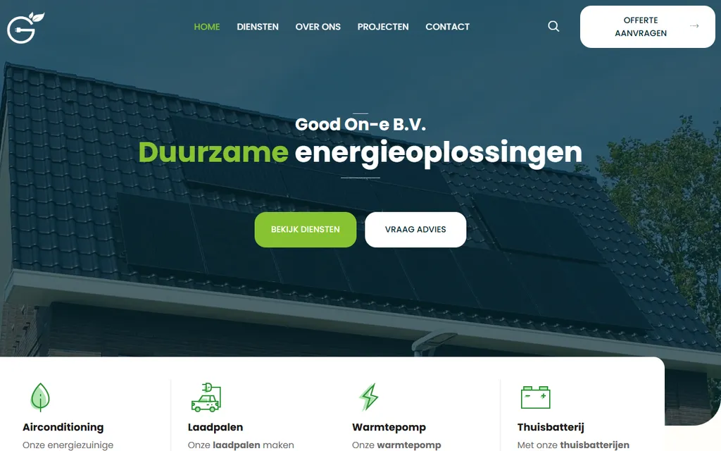 Homepage van goodon-e.nl