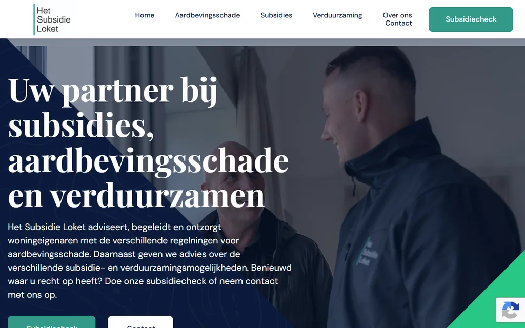 Homepage van hetsubsidieloket.nl