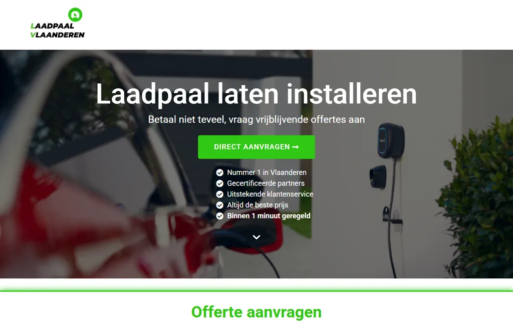 Homepage van laadpaalvlaanderen.be