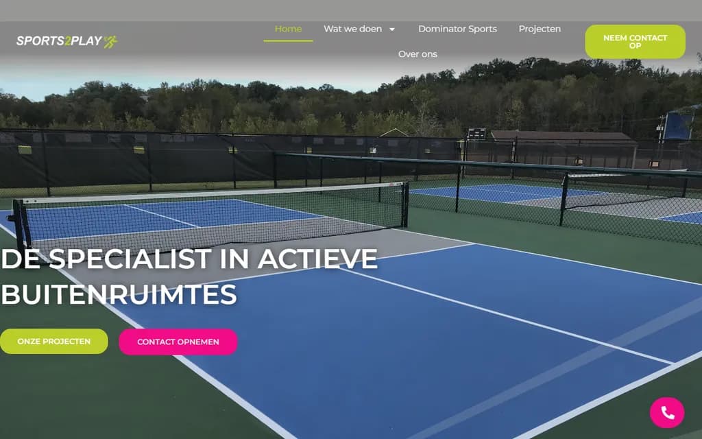 Homepage van sports2play.nl