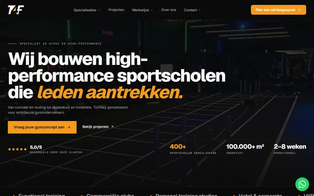 Homepage van twenty4fitness.nl