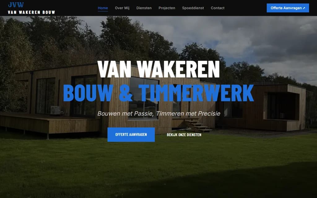 Homepage van vanwakerenbouw.nl